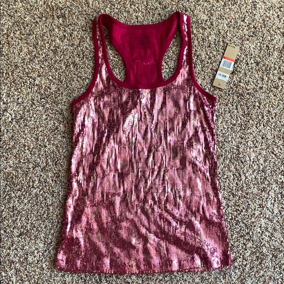 Dkny Tops - NWT DKNY Pink Sequin Tank Top, XS